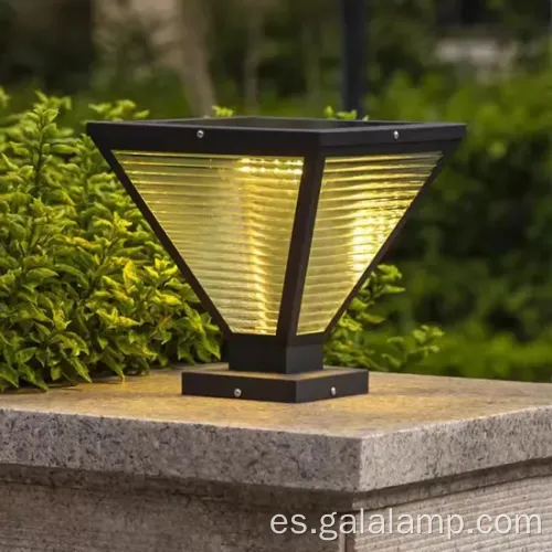 Luces de columna solar al aire libre para patios y pasillos